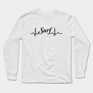 waves, surfing, heart, rate, beach shirt,surf, surfer,shirt, summer shirt, Long Sleeve T-Shirt